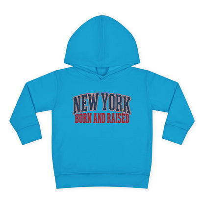 New York Born and Raised Old-School Americana Unisex Toddler Pullover Fleece Hoodie Graphic