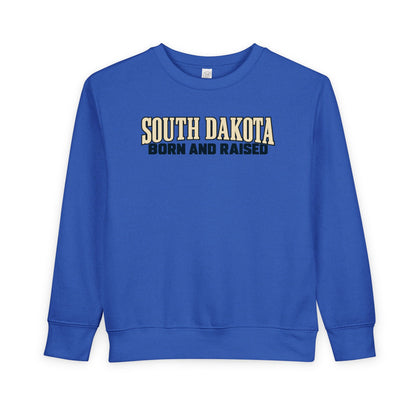 South Dakota Born and Raised Premium Heritage Unisex Toddler Sweatshirt