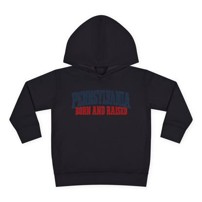 Pennsylvania Born and Raised Vintage Americana Unisex Toddler Pullover Fleece Hoodie