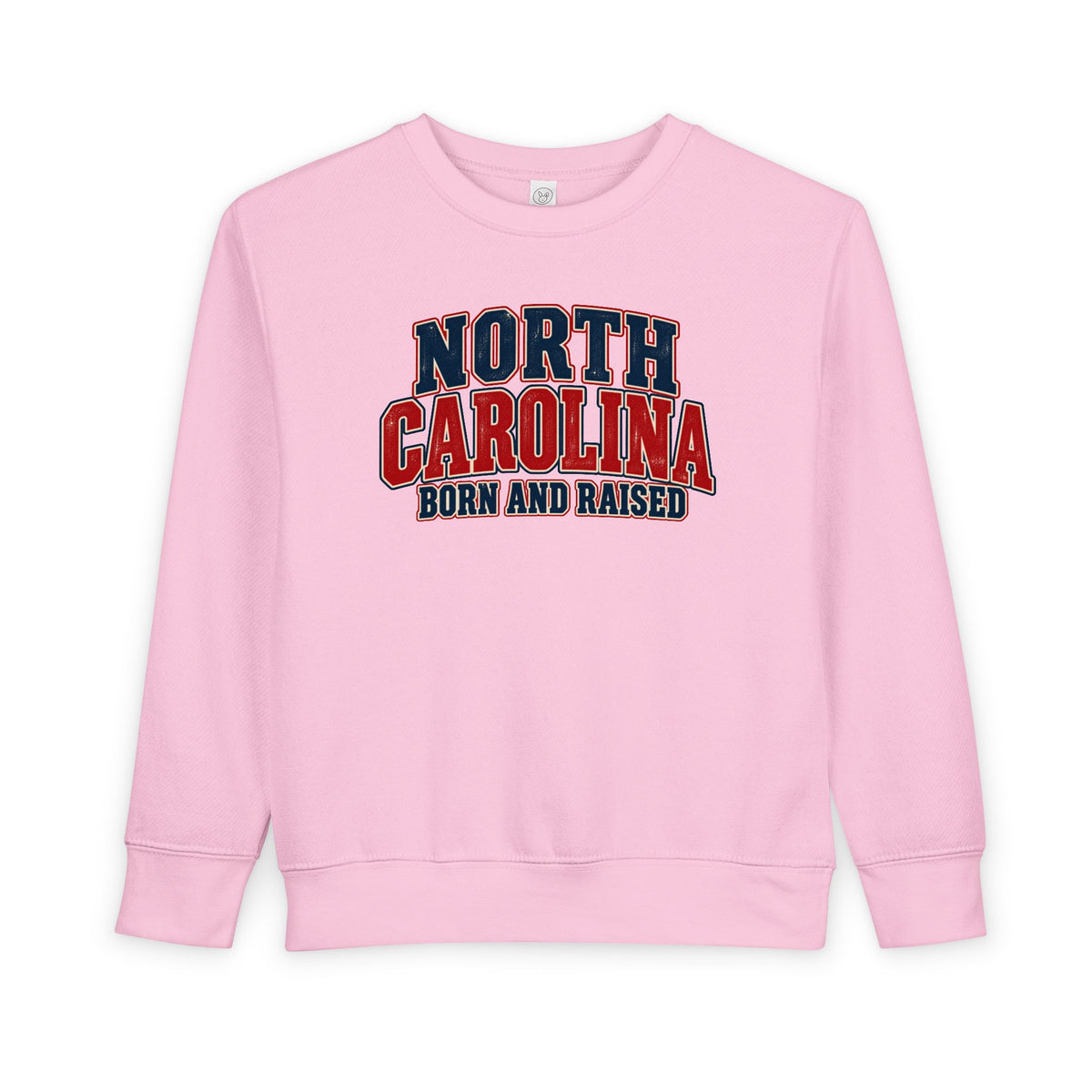 North Carolina Born and Raised Vintage Americana Unisex Toddler Sweatshirt