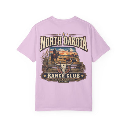 North Dakota Ranch Club Unisex Comfort Color 1717 Streetwear Graphic Tee
