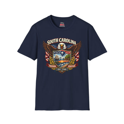 South Carolina Americana Eagle Unisex Softstyle T Shirt State Pride Graphic Tee Collections FS03