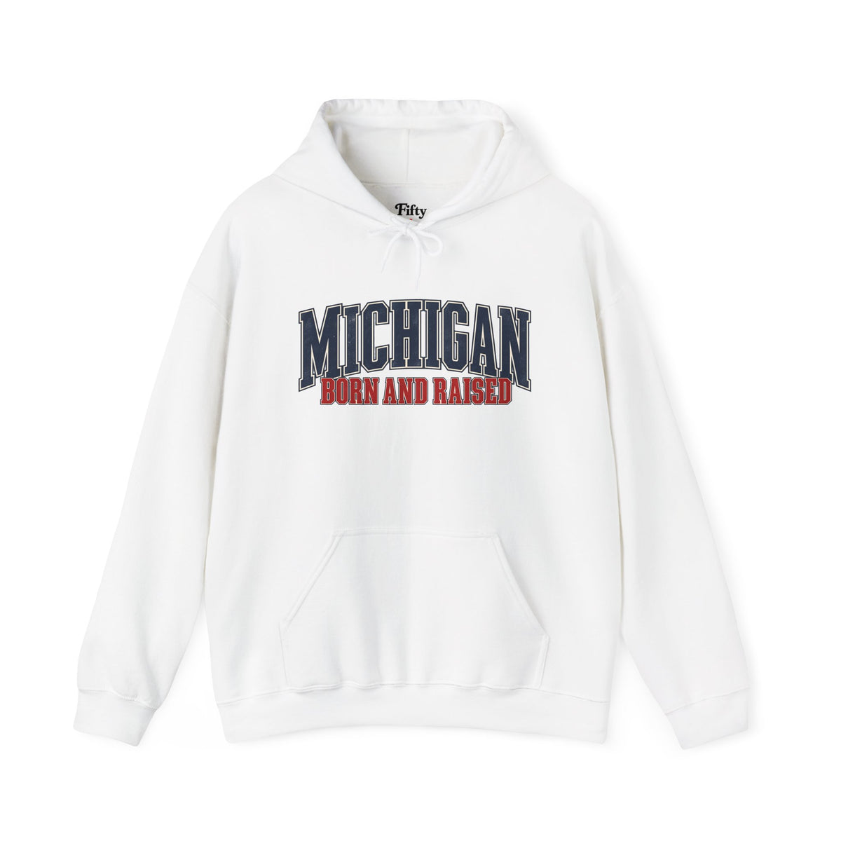 Michigan Born and Raised Luxury Vintage Streetwear Unisex Hoodie Graphic