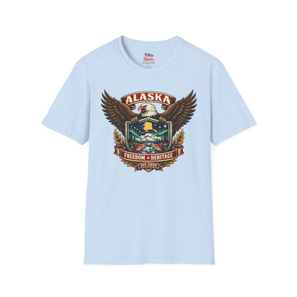 Alaska Americana Eagle Unisex Softstyle T Shirt State Pride Graphic Tee Collections FS03