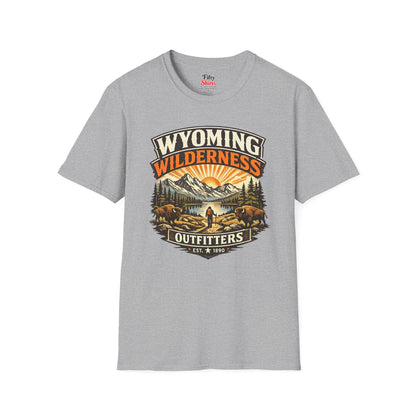 Wyoming Wilderness Outfitters Unisex Softstyle T Shirt State Pride Graphic Tee Collections FS03