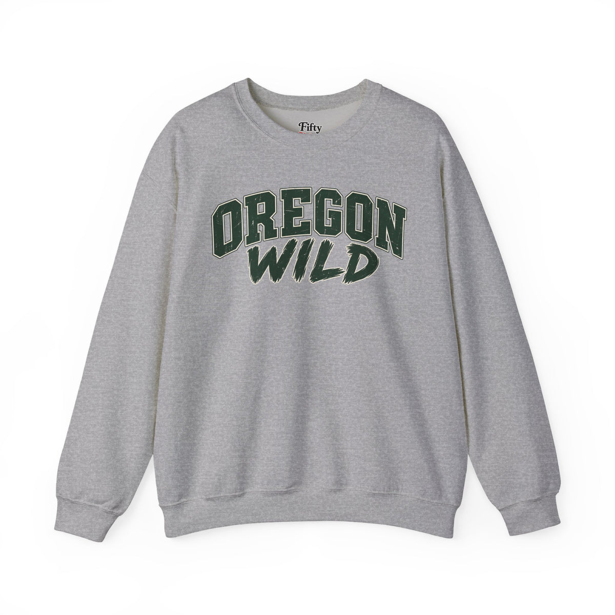 Oregon Wild Unisex Crewneck Sweatshirt State Name Graphic