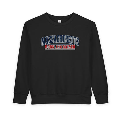 Massachusetts Born and Raised Premium New England Unisex Toddler Sweatshirt