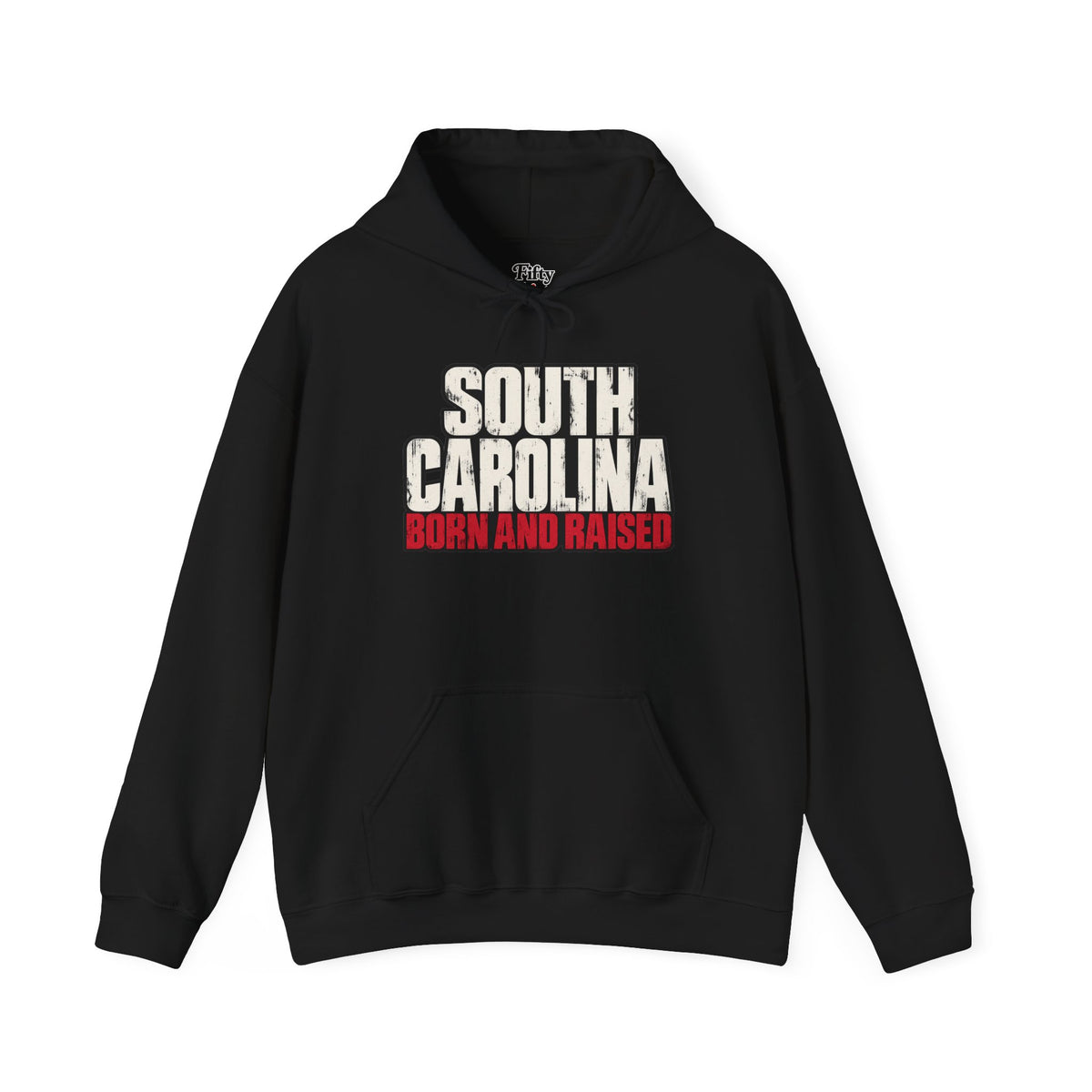 South Carolina Born and Raised Southern Streetwear Unisex Hoodie Graphic
