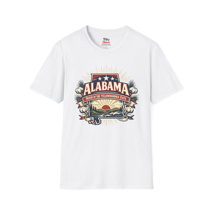 Alabama State Pride Unisex Softstyle T Shirt State Pride Graphic Tee Collections FS03