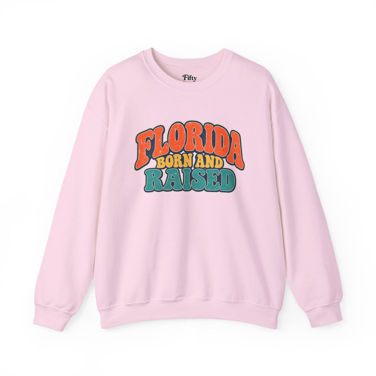 Florida Born and Raised Retro Sunshine State Unisex Sweatshirt Graphic