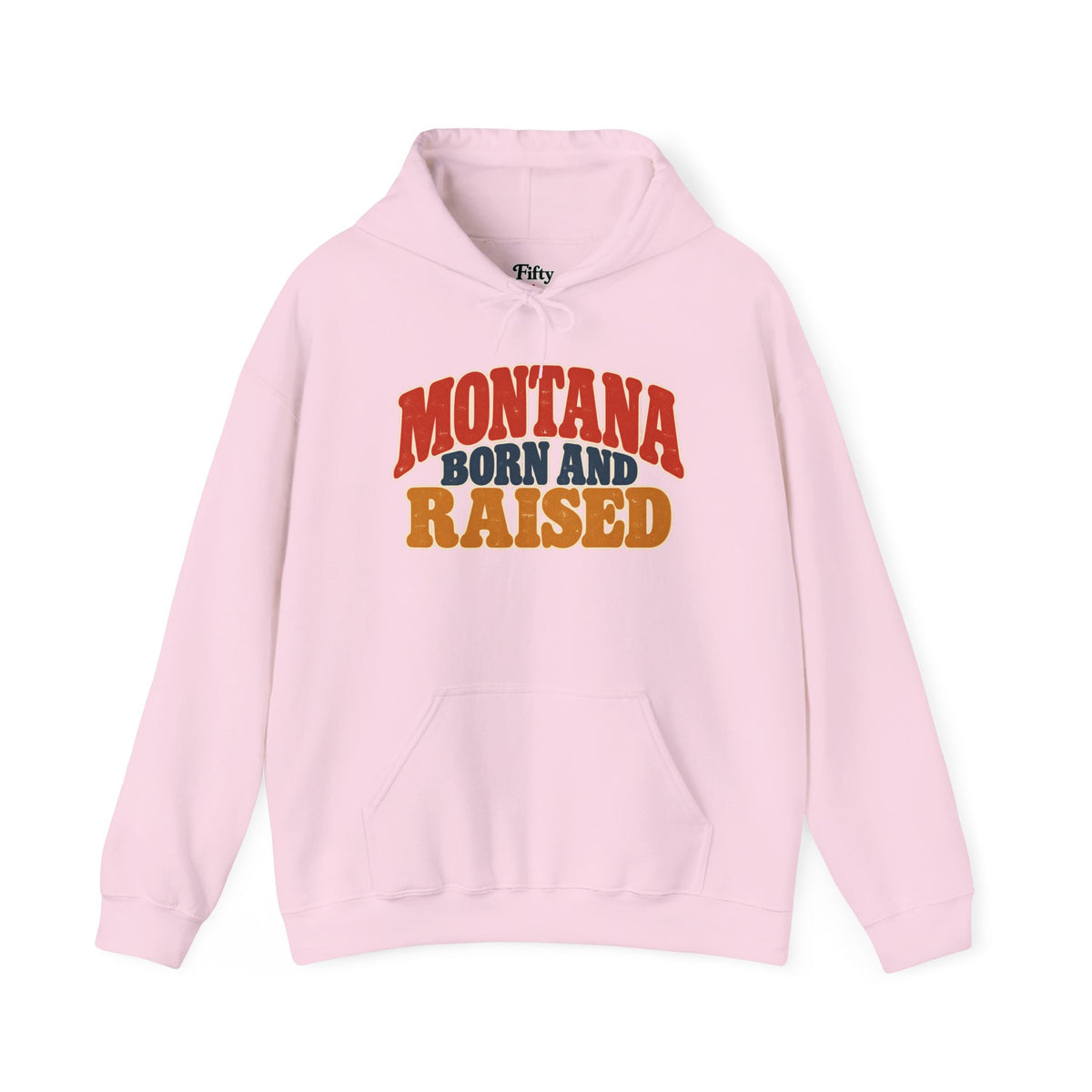 Montana Born and Raised Retro 1970s Unisex Hoodie Graphic