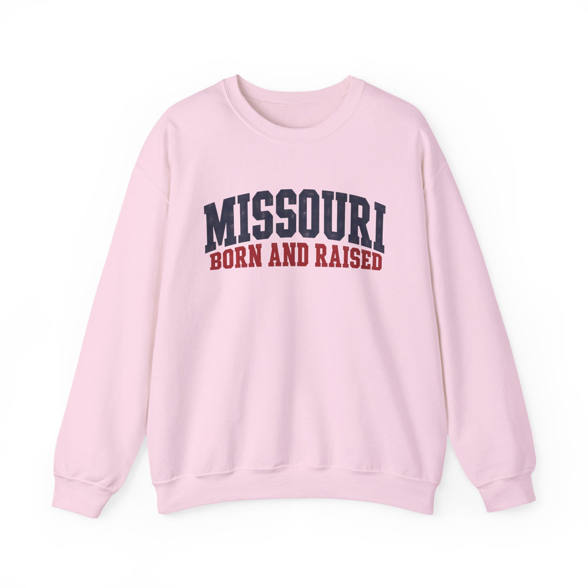 Missouri Born and Raised Minimal Vintage Unisex Sweatshirt Graphic