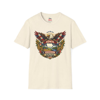 Iowa Americana Eagle Unisex Softstyle T Shirt State Pride Graphic Tee Collections FS03