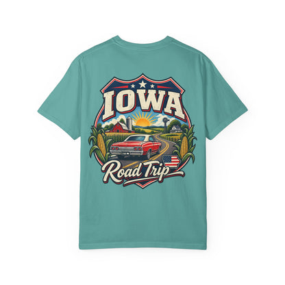 Iowa Road Trip Unisex Comfort Color 1717 Streetwear Graphic Tee