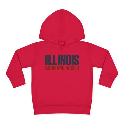 Illinois Born and Raised Modern Midwest Streetwear Unisex Toddler Pullover Fleece Hoodie