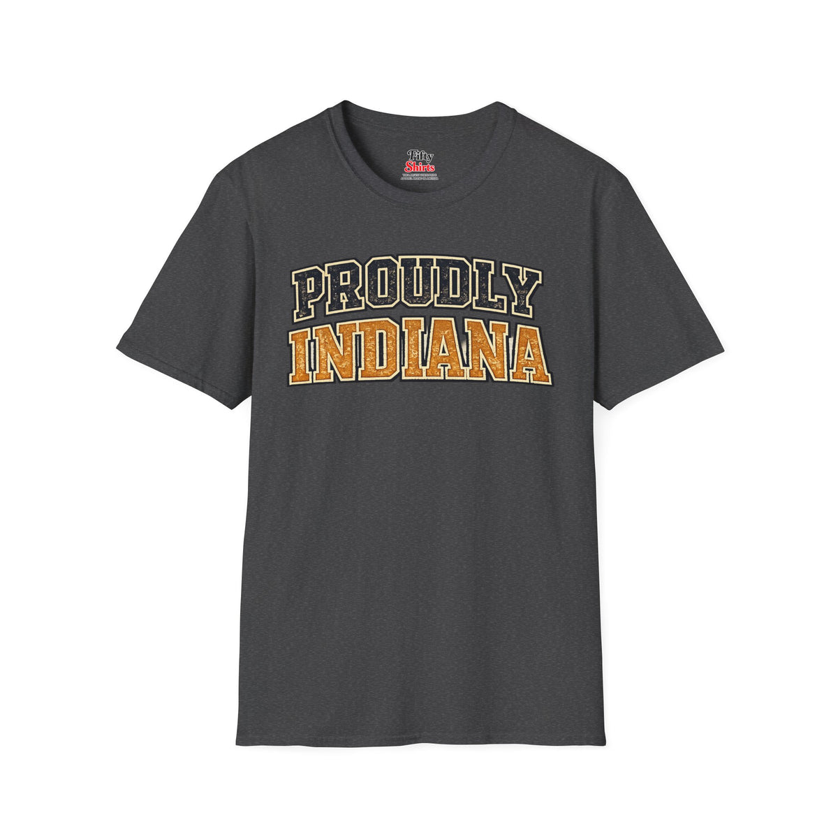 Proudly Indiana Unisex Softstyle T Shirt State Name Graphic Tee