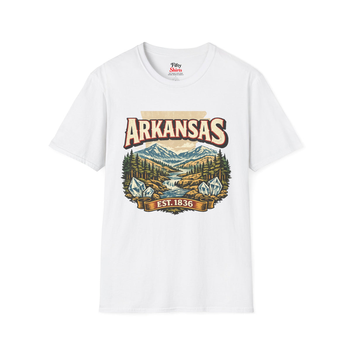 Vintage Arkansas Heritage Unisex Softstyle T Shirt State Pride Graphic Tee Collections FS03