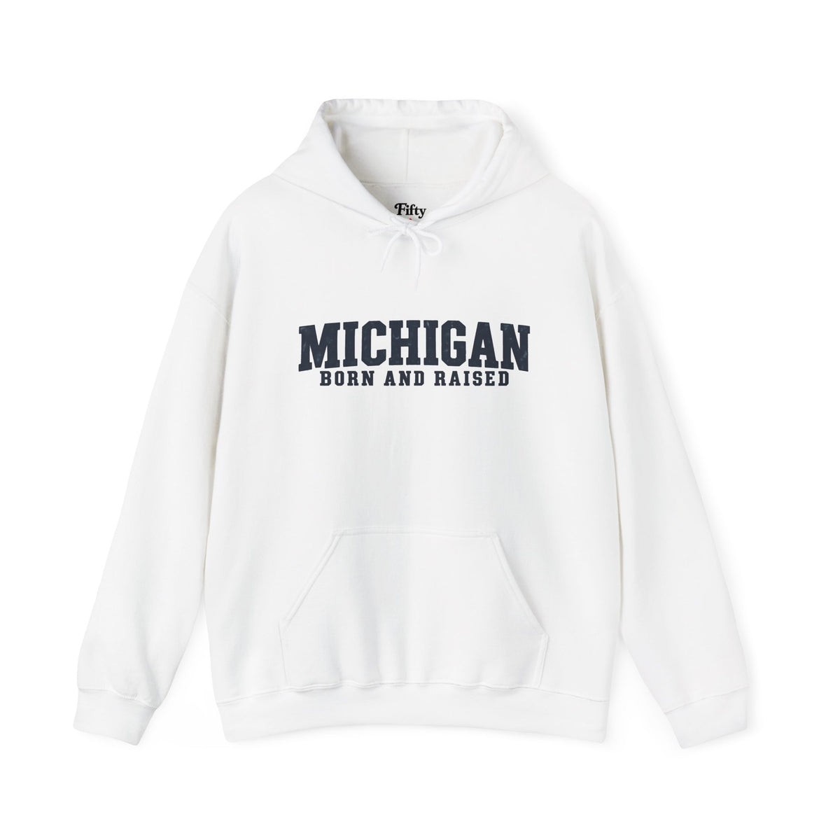 Michigan Born and Raised Rustic Midwest Unisex Hoodie Graphic