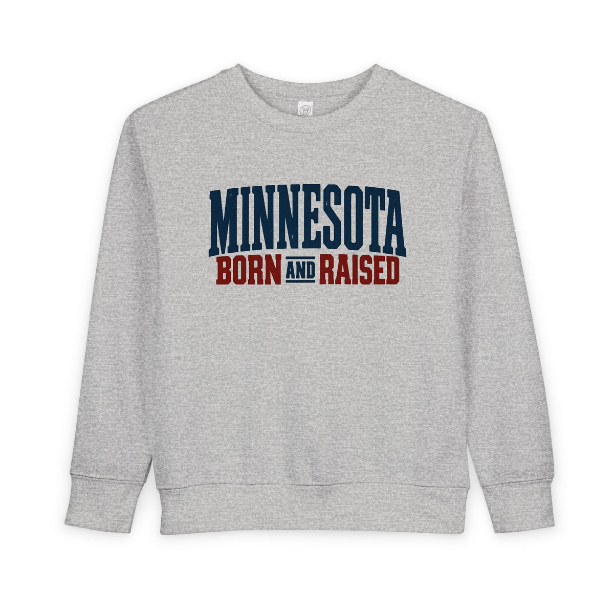 Minnesota Born and Raised Rustic Americana Unisex Toddler Sweatshirt