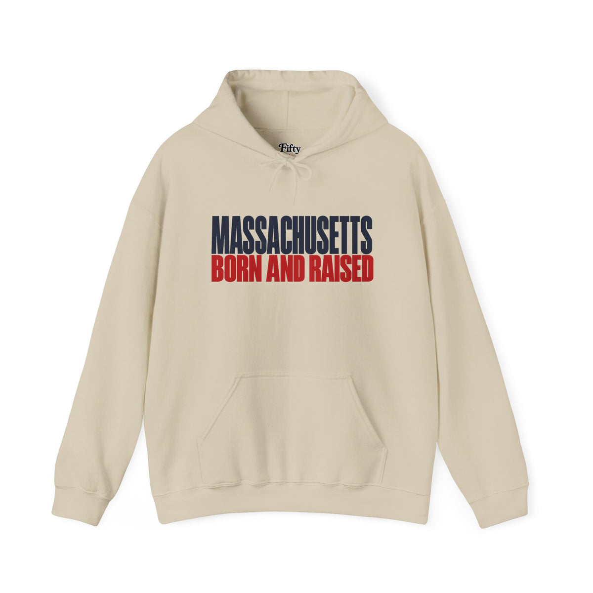 Massachusetts Born and Raised Modern Streetwear Unisex Hoodie Graphic