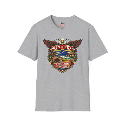 Kentucky Americana Eagle Unisex Softstyle T Shirt State Pride Graphic Tee Collections FS03
