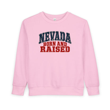 Nevada Born and Raised Desert Heritage Unisex Toddler Sweatshirt