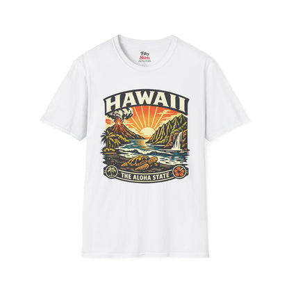 Hawaii Aloha State Adventure Unisex Softstyle T Shirt State Pride Graphic Tee Collections FS03