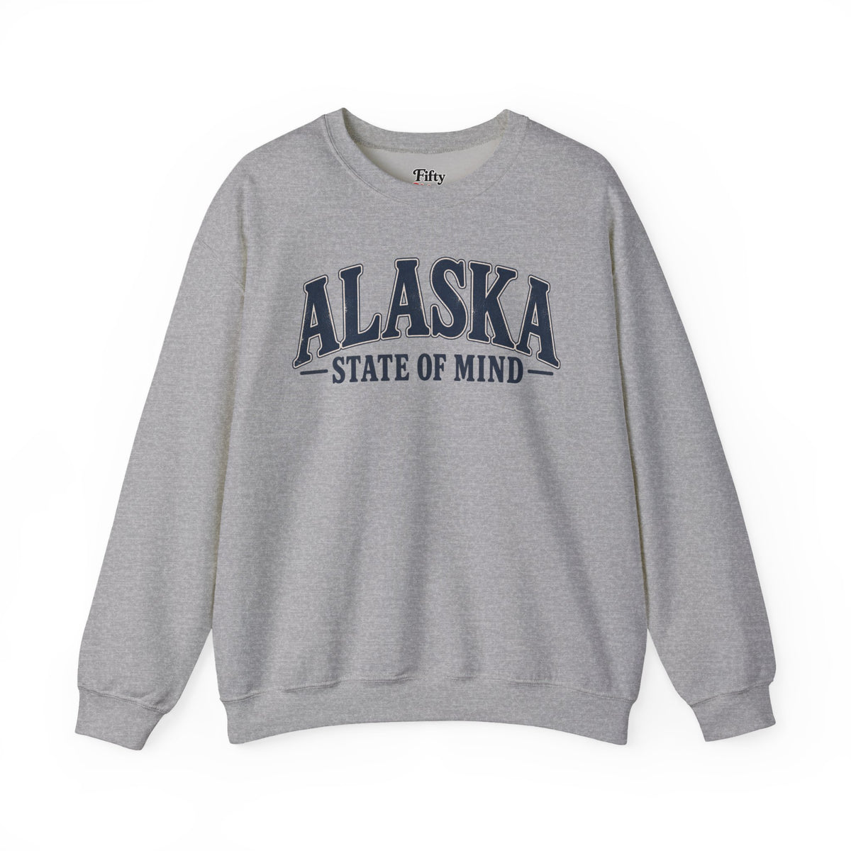 Alaska State of Mind Unisex Crewneck Sweatshirt State Name Graphic
