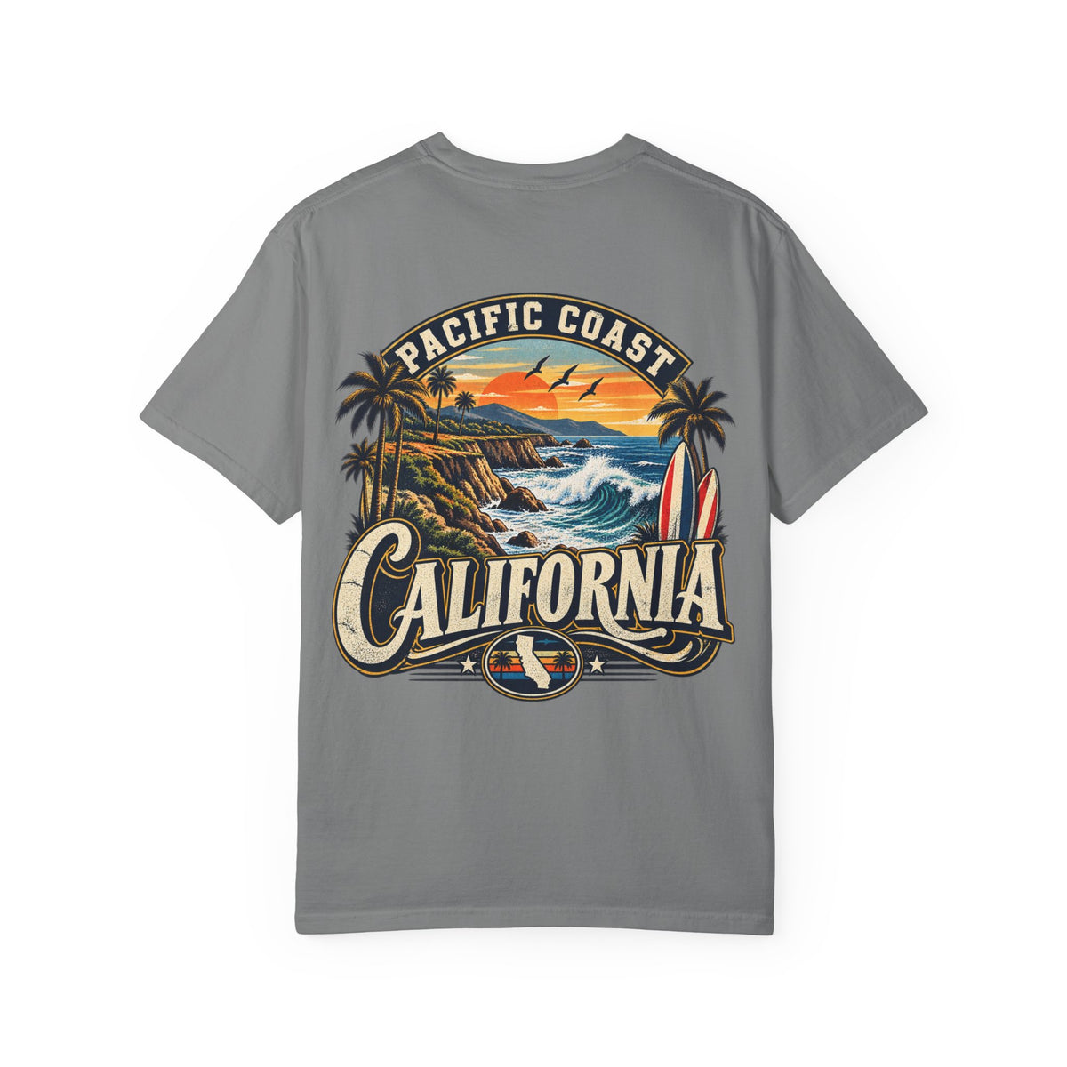 Pacific Coast California  Unisex Comfort Color 1717 Streetwear Graphic Tee