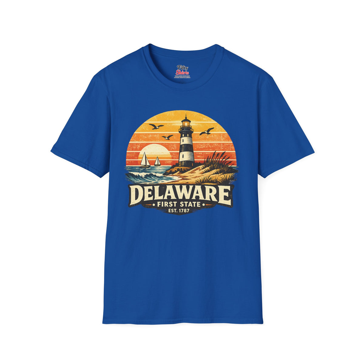 Delaware Coastal Sunset Unisex Softstyle T Shirt State Pride Graphic Tee Collections FS03