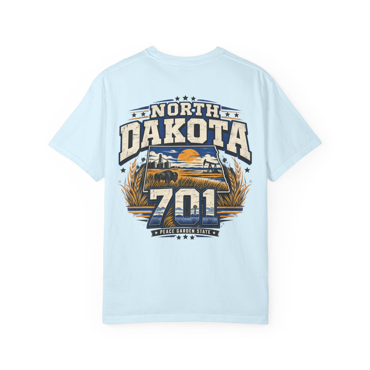 North Dakota 701 Unisex Comfort Color 1717 Streetwear Graphic Tee