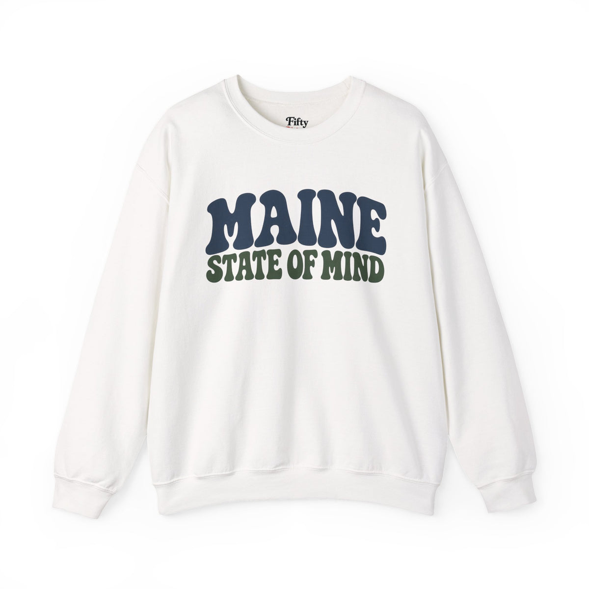 Maine State of Mind Unisex Crewneck Sweatshirt State Name Graphic