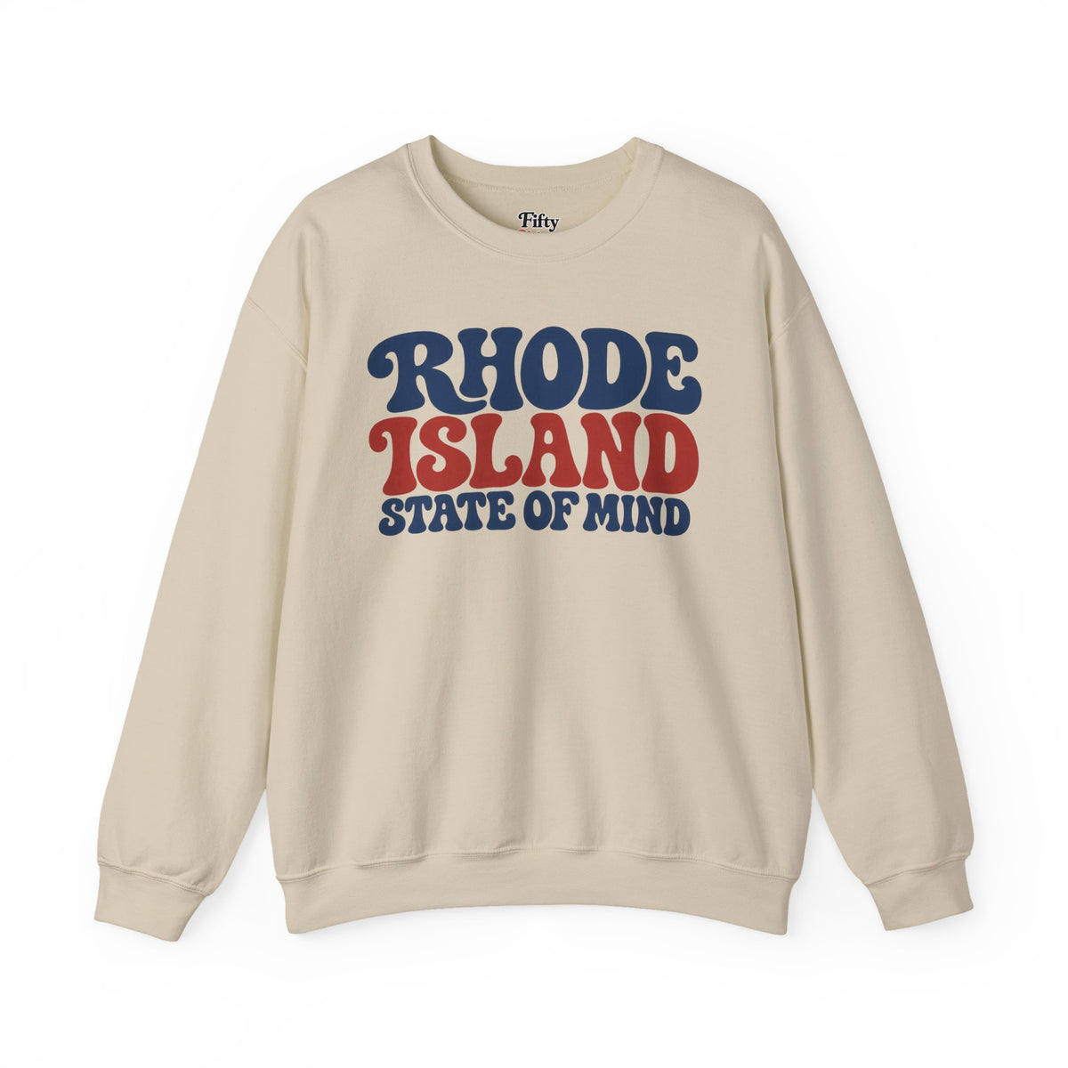 Rhode Island State of Mind Unisex Crewneck Sweatshirt State Name Graphic