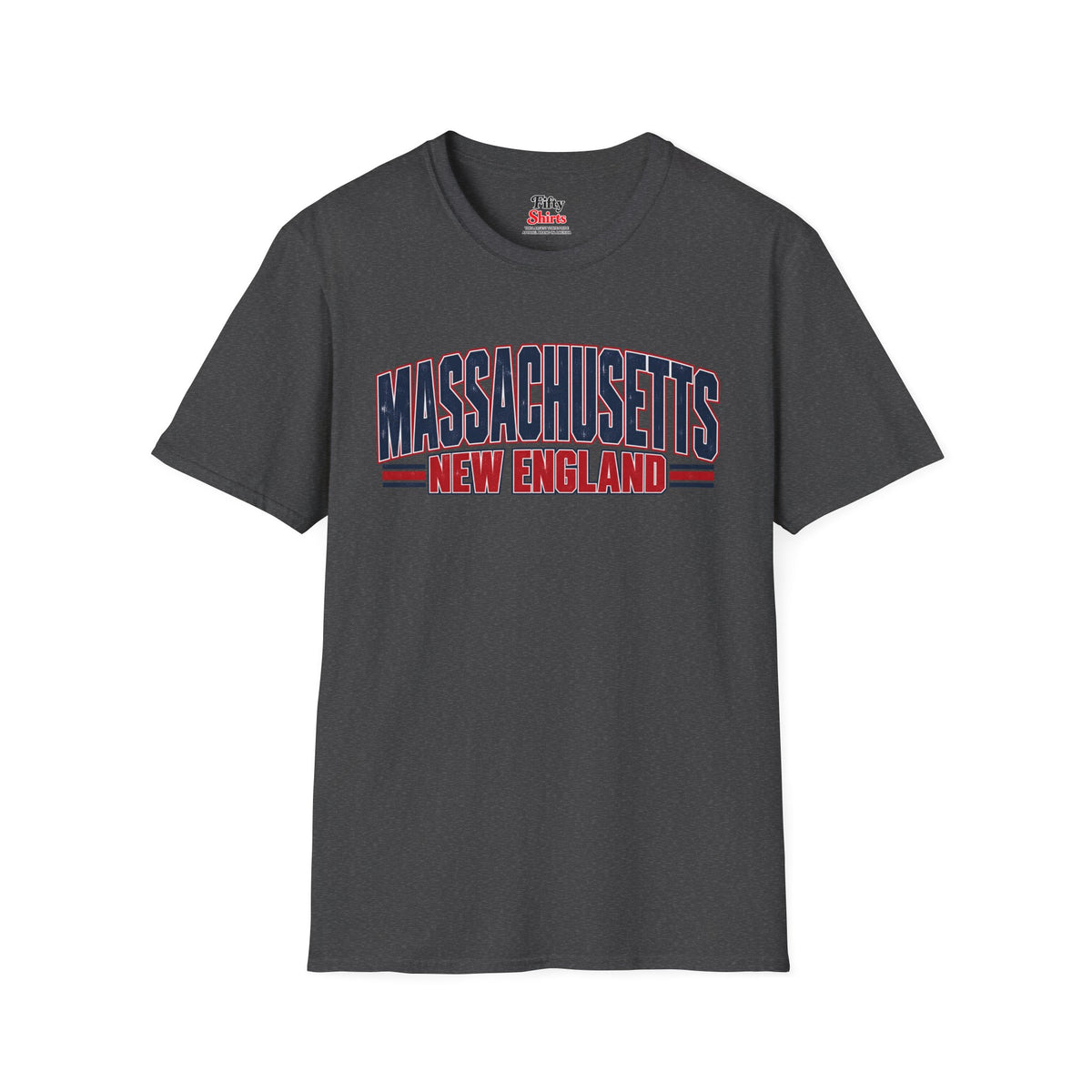 Massachusetts New England Unisex Softstyle T Shirt State Name Graphic Tee