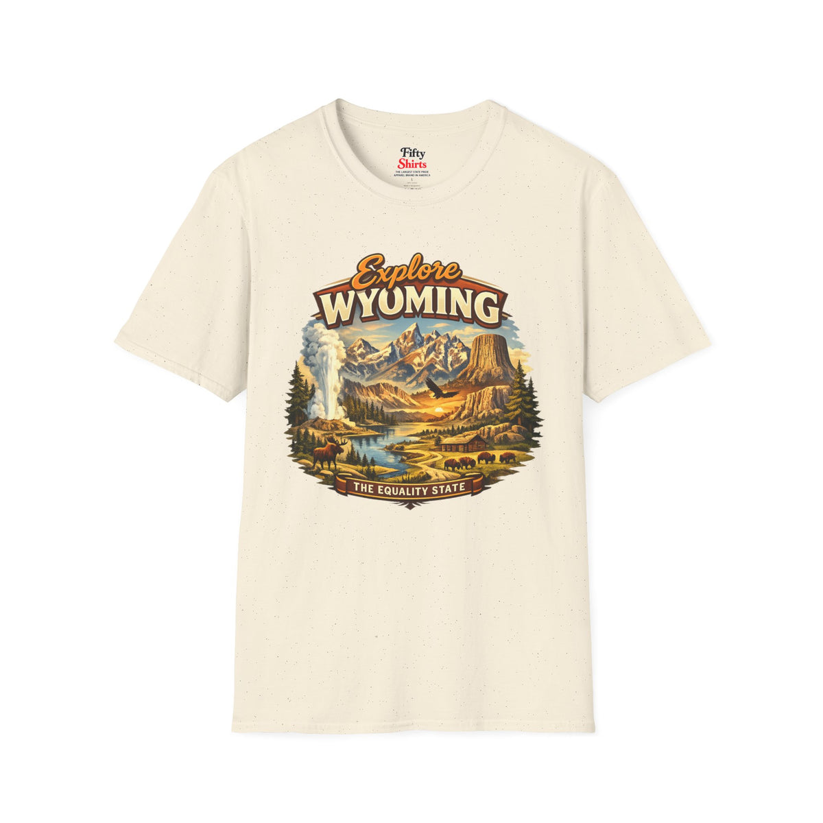Explore Wyoming Unisex Softstyle T Shirt State Pride Graphic Tee Collections FS03