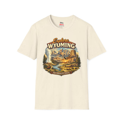 Explore Wyoming Unisex Softstyle T Shirt State Pride Graphic Tee Collections FS03