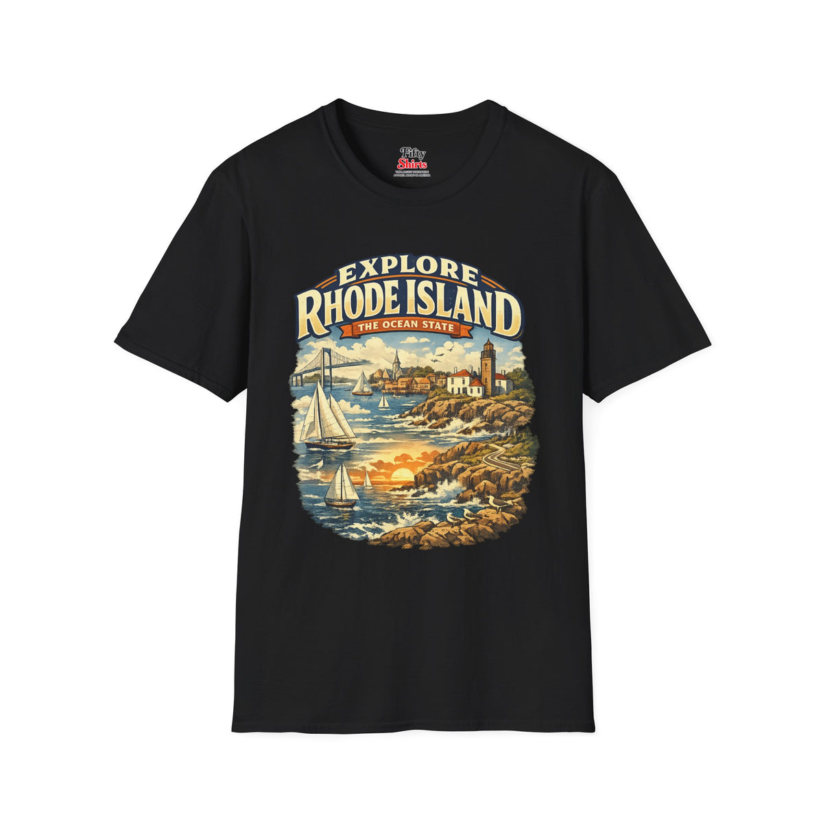 Rhode Island Explore Rhode Island Unisex Softstyle T Shirt State Pride Graphic Tee Collections FS03