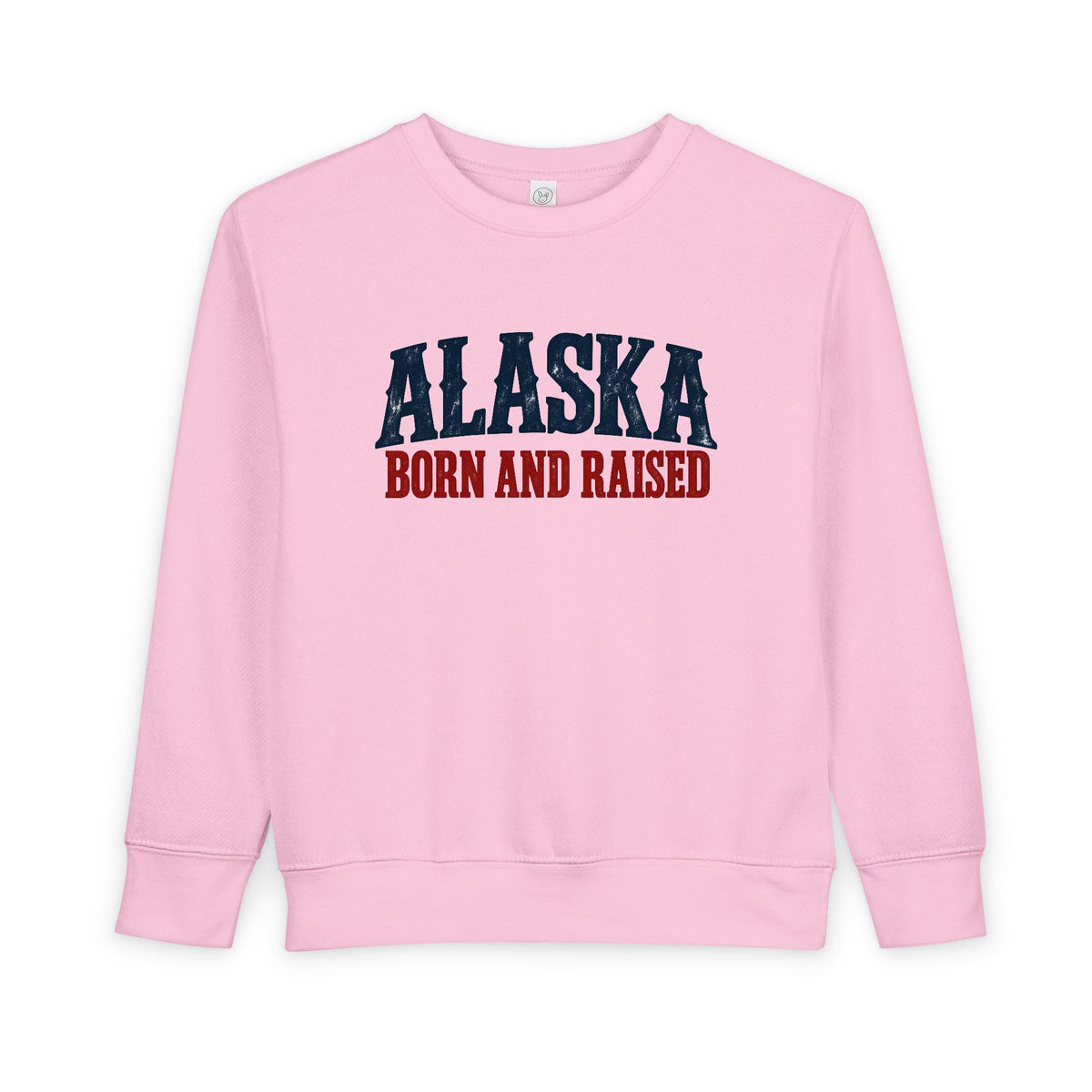 Alaska Born and Raised Rugged Americana Unisex Toddler Sweatshirt