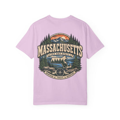 Massachusetts Mountain & Forest Unisex Comfort Color 1717 Streetwear Graphic Tee