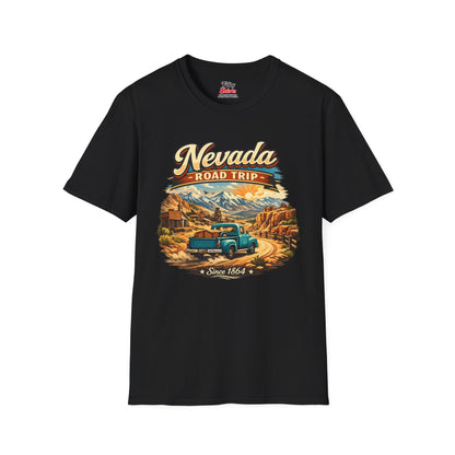 Nevada Road Trip Unisex Softstyle T Shirt State Pride Graphic Tee Collections FS03