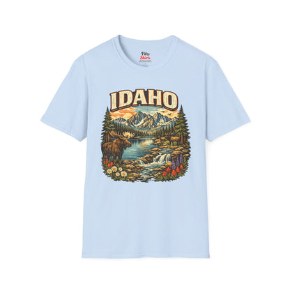 Idaho Wildlife Unisex Softstyle T Shirt State Pride Graphic Tee Collections FS03