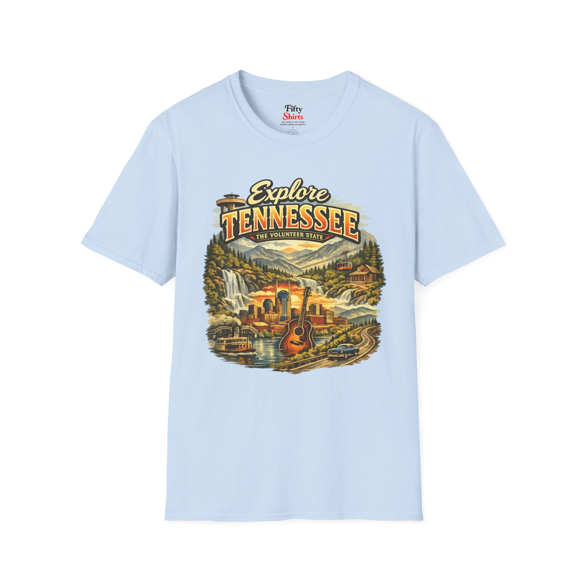 Explore Tennessee Unisex Softstyle T Shirt State Pride Graphic Tee Collections FS03