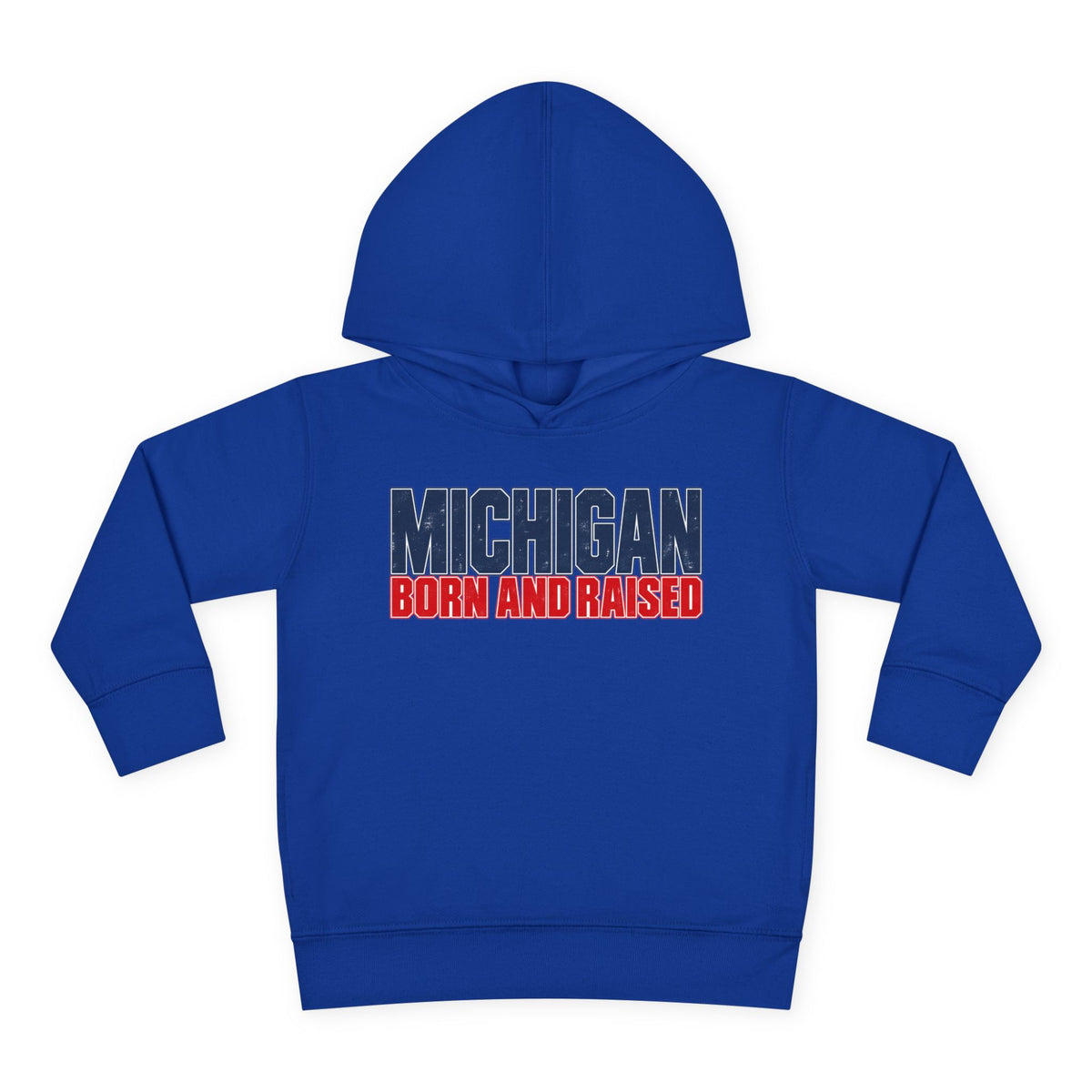 Michigan Born and Raised Modern Streetwear Unisex Toddler Pullover Fleece Hoodie