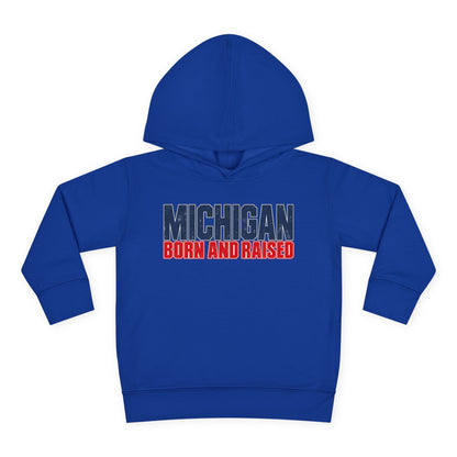 Michigan Born and Raised Modern Streetwear Unisex Toddler Pullover Fleece Hoodie