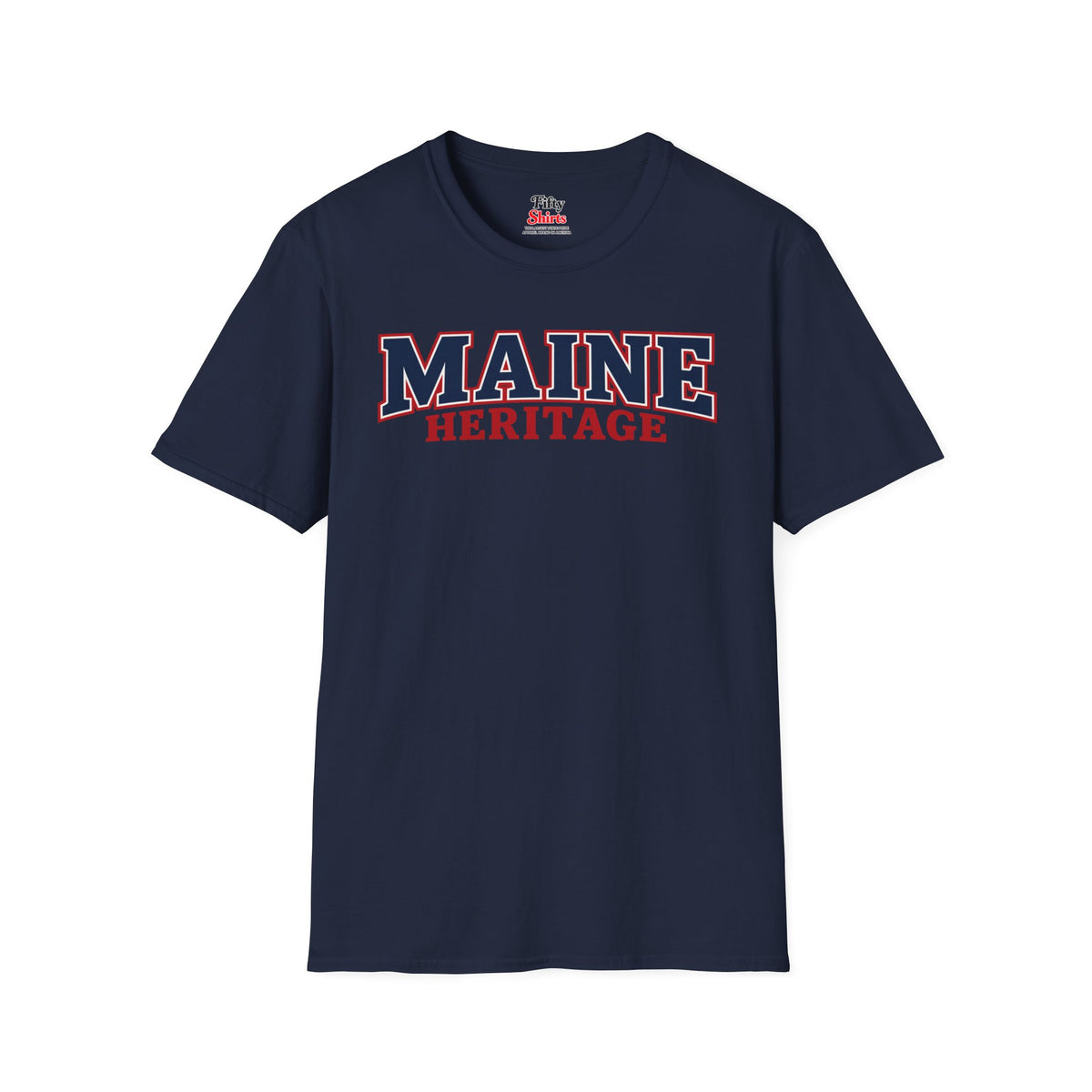 Maine Heritage Unisex Softstyle T Shirt State Name Graphic Tee