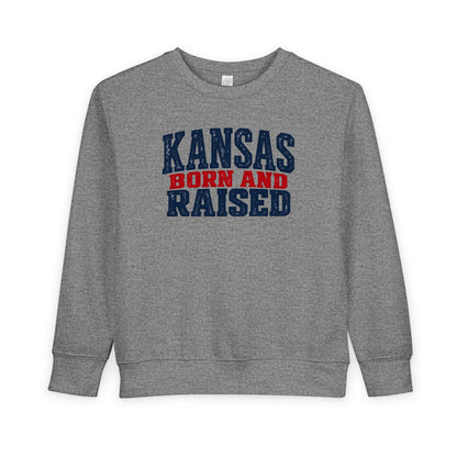 Kansas Born and Raised Classic Heritage Unisex Toddler Sweatshirt