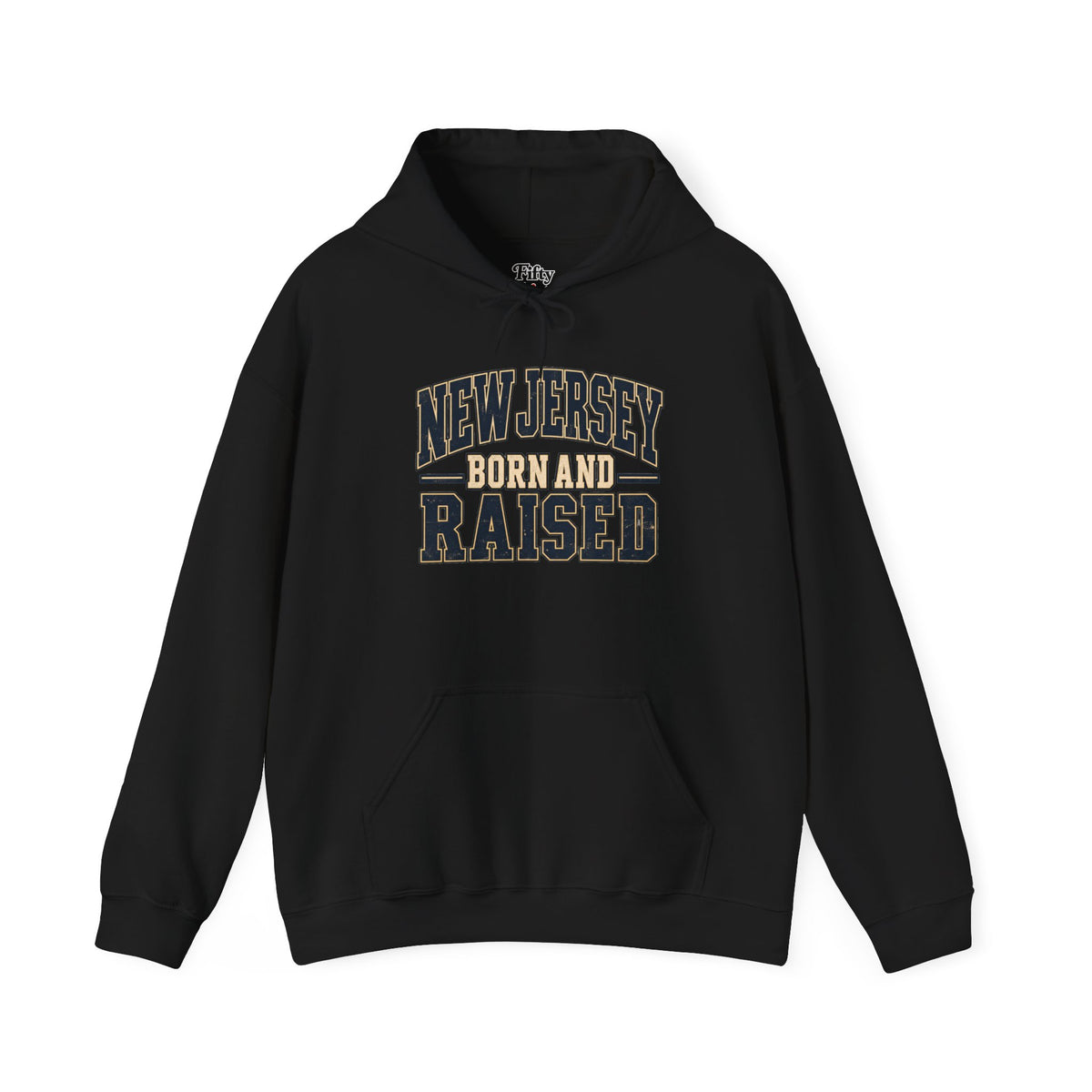 New Jersey Born and Raised Unisex Hoodie State Name Graphic