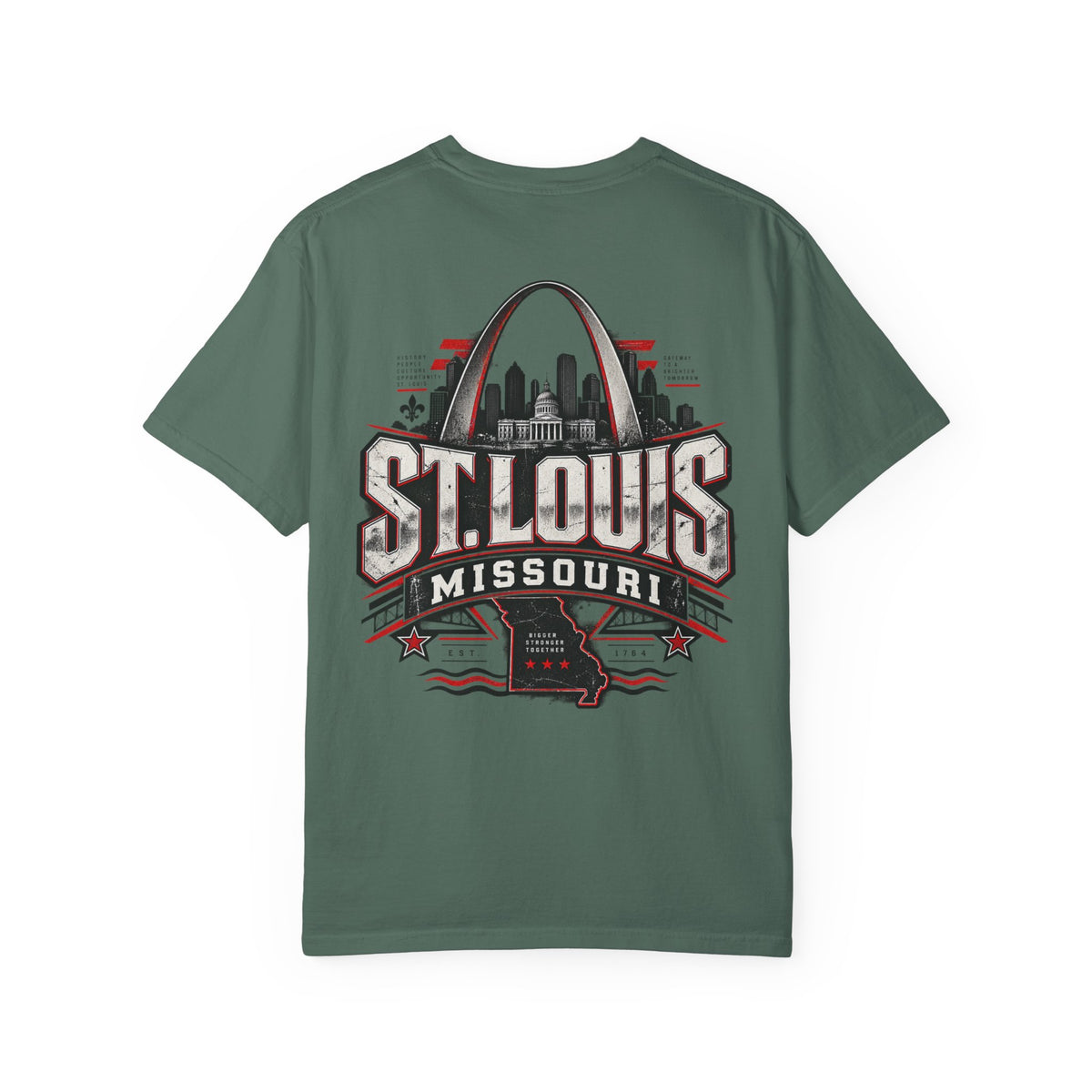 St. Louis Missouri Unisex Comfort Color 1717 Streetwear Graphic Tee