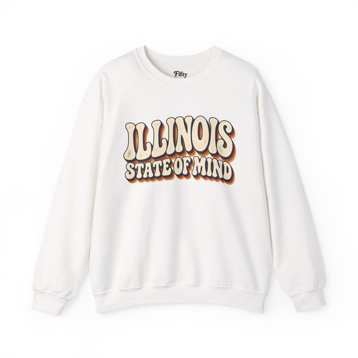 Illinois State of Mind Unisex Crewneck Sweatshirt State Name Graphic