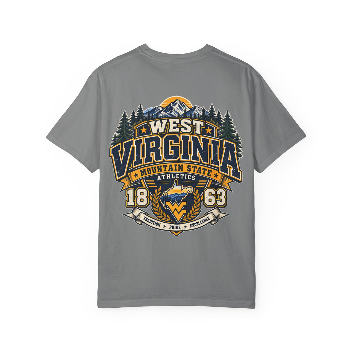 West Virginia Mountain State Athletics Unisex Comfort Color 1717 Streetwear Graphic Tee